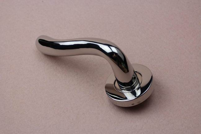 Privacy heat resistant solid polished door handle with key cover