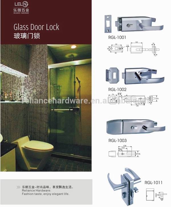 glass door lock